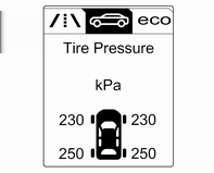 Φροντίδα οχήματος 293 Σύστημα παρακολούθησης πίεσης ελαστικών Το σύστημα παρακολούθησης πίεσης ελαστικών ελέγχει την πίεση και των τεσσάρων ελαστικών μία φορά το λεπτό όταν το όχημα υπερβαίνει ένα