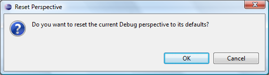 μπορώ να πατήσω Window->Reset Perspective όπως φαίνεται