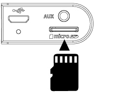 4. Αναπαραγωγή μουσικής από κάρτα Micro SD Εισάγοντας την κάρτα Micro SD στο ηχείο και αφού μπείτε σε λειτουργία κάρτας μνήμης, το ηχείο θα παίξει μουσική από την κάρτα Micro SD απευθείας.