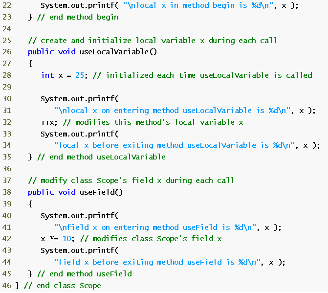 Shadows field x Display value of local