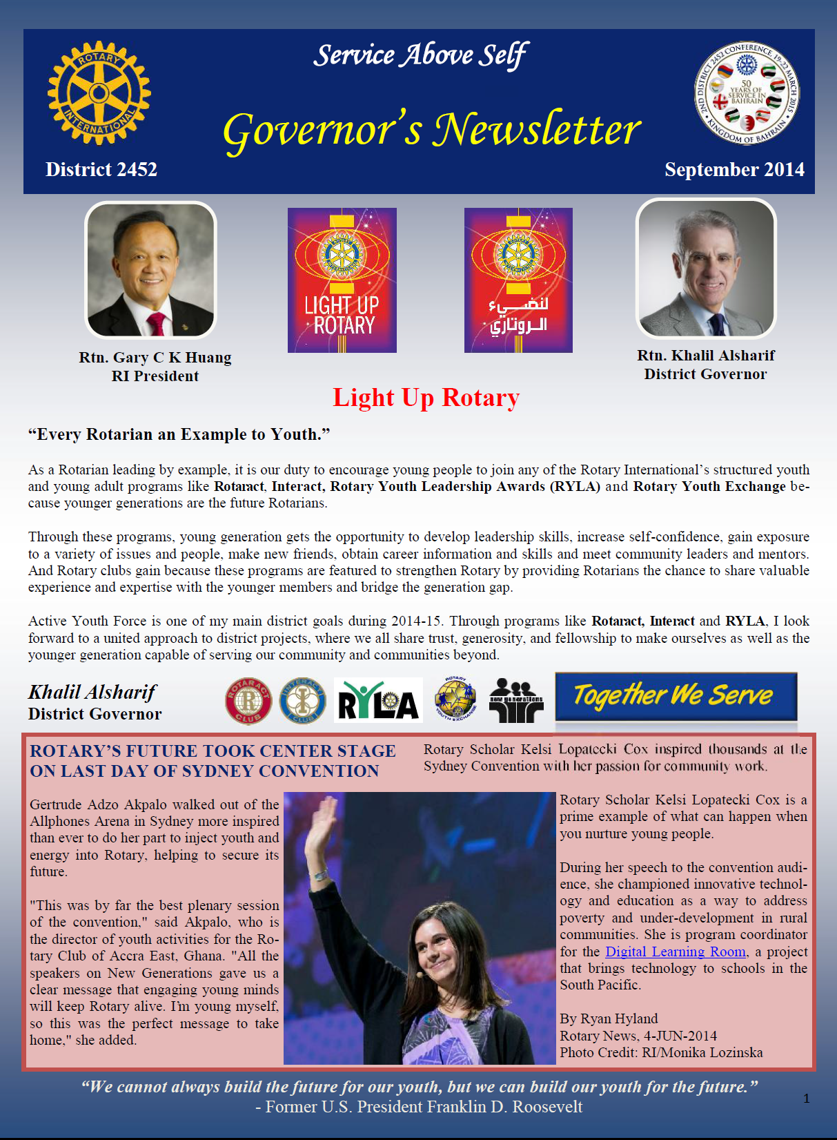 Cyprus Rotary/District 2452 ROTARY CLUB OF NICOSIA-LEFKOTHEA P.O. Box 20965, 1665 Nicosia, Cyprus www.
