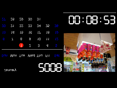 2.2. Calendar (Ημερολόγιο) Επιλέξτε Calendar (Ημερολόγιο) από το κύριο μενού, πατήστε το κουμπί ENTER για να προβληθεί το ημερολόγιο. Η λειτουργία μηνιαίου ημερολογίου είναι προεπιλεγμένη. 2.2.1.