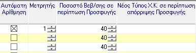 την στήλη που λέει αυτόματη αρίθμηση και μετρητής. Μπορείτε να έχετε στο σημείο αυτό κάποιους τύπους με αυτόματη αρίθμηση και κάποιους χωρίς.