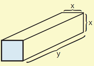 μην υπερβαίνει τα 108cm (βλέπε σχήμα). Να βρεθούν οι διαστάσεις του πακέτου, αν γνωρίζουμε ότι ο όγκος του είναι 11664 cm. 1.i) Να βρείτε την εξίσωση της ευθείας που περνάει 1 1 από τα σημεία Α (1,) και B(, ).