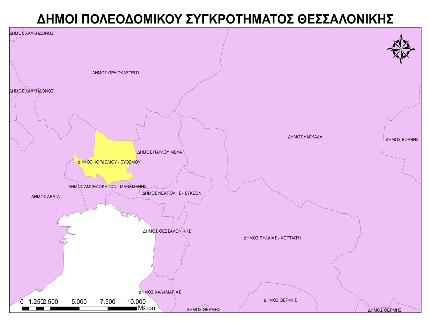 ΠΕΡΙΟΧΗ ΜΕΛΕΤΗΣ Η Δημοτική Ενότητα Ευόσμου εντάσσεται στο Πολεοδομικό Συγκρότημα της Θεσσαλονίκης.