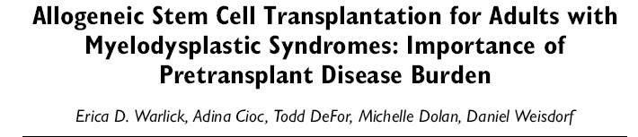 Biol Blood Marrow Transplant 2009 n=84, 1995-2007, Δm follow-up 2.
