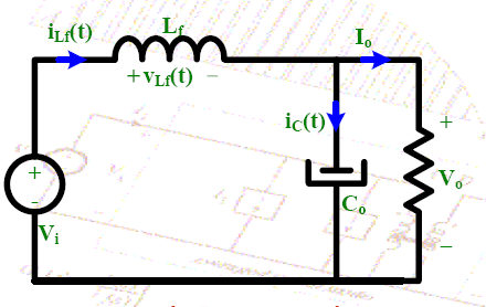 Ο συγκεκριμένος μετατροπέας αποτελείται από μία πηγή συνεχούς τάσης V i, ένα πηνίο L f στην είσοδο, ένα διακοπτικό στοιχείο, μία δίοδο ισχύος D 0 και έναν ηλεκτρολυτικό πυκνωτή C o στην έξοδο για να