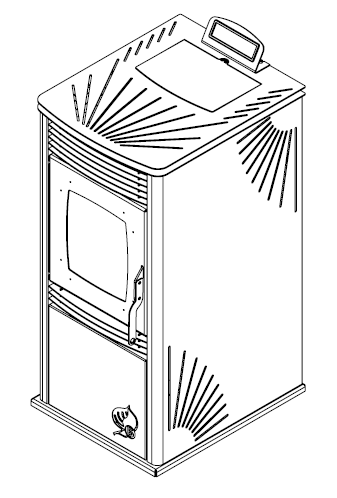 Πίνακας της µονάδας διαχείρισης της θερµάστρας Καπάκι του δοχείου καυσίµου ιακοσµητικό πλέγµα στον έξοδο του ζεστού αέρα Πόρτα µε θερµικό γυαλί της κάµερας καύσης Χερούλι της πόρτας της κάµερας