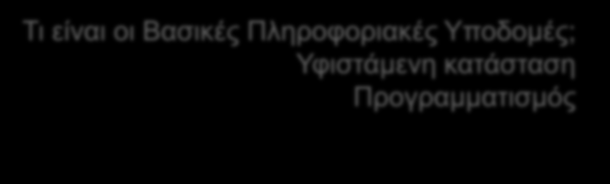 Στρατηγική για τις Βασικές Πληροφοριακές Υποδομές του Δημοσίου Τι είναι