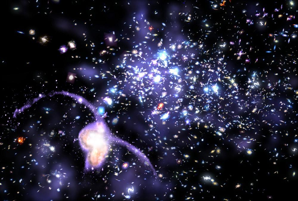 Η δημιουργία του Σύμπαντος οφείλεται κατά μια θεωρία στη μεγάλη έκρηξη(bing Bang).