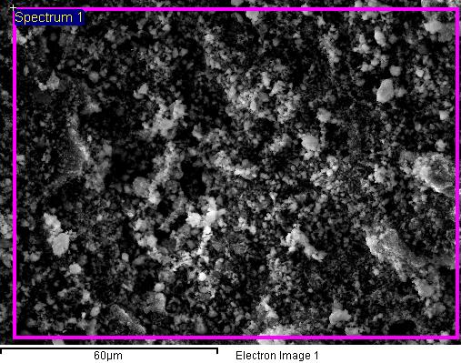 Element Weight% Atomic% B K 51.50 68.50 O K 9.15 8.23 Mg K 39.