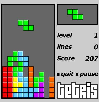 Παραδεύγματα πηγαύου Κώδικα Tetris void frame() { setcolor(white); setfillstyle(solid_fill,8); settextstyle(7,0,6);