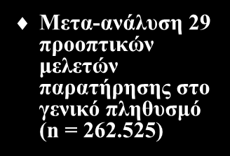 Τριγλυκερίδια και καρδιαγγειακός κίνδυνος (Ι) Μετα-ανάλυση 29 προοπτικών