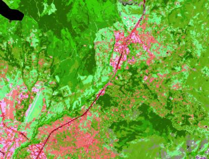 Landsat 8 RGB 432 Κατηγορία: Λίμνη Maximum Likelihood Classification Object-oriented Analysis Classification 1 Κατηγορία: Κωνοφόρα Δάση 97.