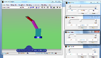 Σχήμα 5-18: Μπάρες ολίσθησης για τον έλεγχο των αρθρώσεων του ρομποτικού βραχίονα Σχήμα 5-19: