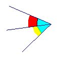 3 4. ωνίες στο τρίγωνο πολύγωνο : Έστω το τρίγωνο Οι γωνίες,, ɵ ή απλούστερα,, ɵ ονοµάζονται γωνίες του τριγώνου. Η είναι η περιεχόµενη των πλευρών και και είναι απέναντι από την πλευρά.