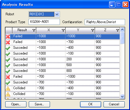 4.14 Installable Position Analysis (Ανάλυση της θέσης εγκατάστασης) Μπορούμε να αναλύσουμε παραπάνω από μια θέση διδασκαλίας. 1. Στο μενού των επεκτάσεων επιλέγουμε [Installation Position Analyzer].