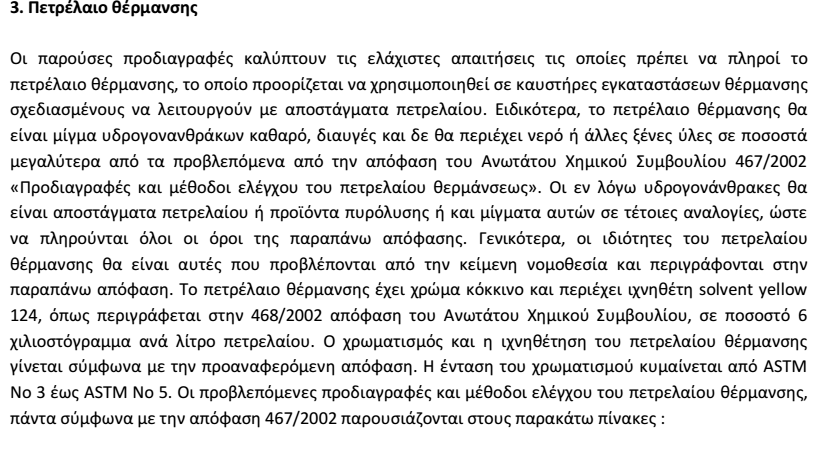 Β. Προδιαγραφές του