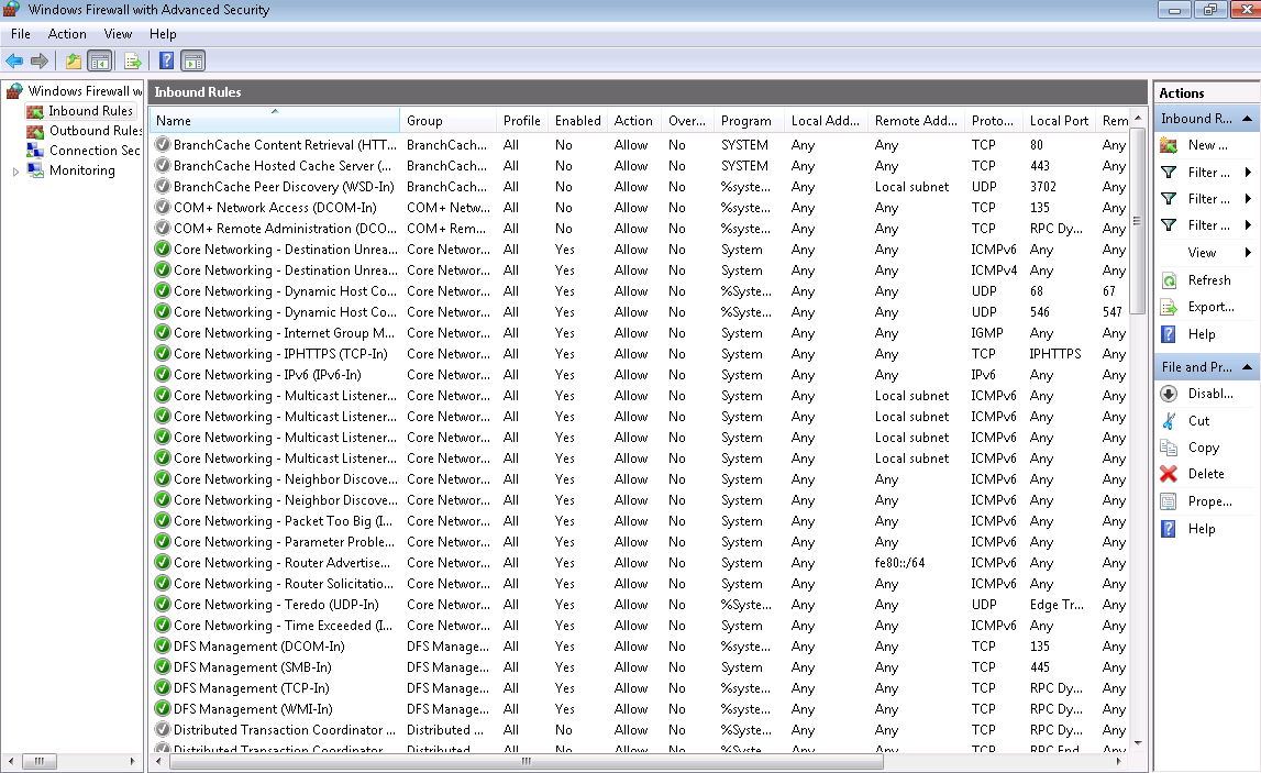 Μια ιδιαίτερα χρήσιμη δυνατότητα του Windows Firewall with Advanced Security είναι ο καθορισμός κανόνων για την εισερχόμενη και εξερχόμενη κίνηση.