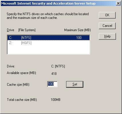 Ορίζεται να λειτουργεί ο MS ISA Server σε cache mode, ώστε να αποθηκεύει προσωρινά την πληροφορία που προσπελαύνουν οι χρήστες µέσω διαδικτύου.