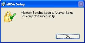 Ολοκληρώνεται η εγκατάσταση του εργαλείου. Εικόνα 208 Microsoft Baseline Security Analyzer: Ολοκλήρωση εγκατάστασης 1.7.17 Windows Server Support Tools (http://www.microsoft.