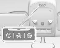 152 Όργανα και χειριστήρια Κουμπιά OnStar Επισήμανση Ανάλογα με τον εξοπλισμό, τα κουμπιά OnStar μπορεί επίσης να είναι ενσωματωμένα στον εσωτερικό καθρέπτη.