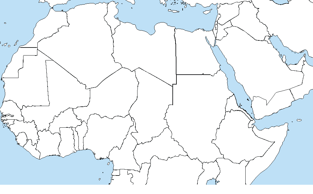 Β. Μουσουλμανικές χώρες της Αραβικής Χερσονήσου και της περιοχής της Ερυθράς Θάλασσας 1 2 3 5 4 1.