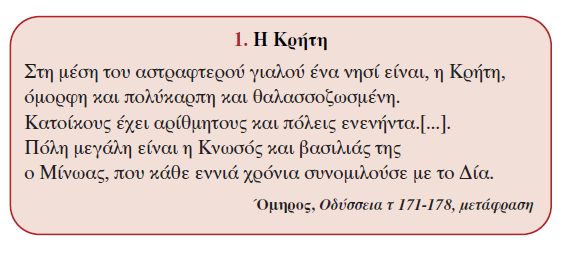 1. Διαβάστε προσεκτικά τα παρακάτω κείμενα: Ποιες λέξεις του παραπάνω κειμένου δείχνουν ότι η