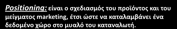 Positioning - Σοποκζτθςθ του Προϊόντοσ Σοποκζτθςθ του Προϊόντοσ ςτθν Αγορά ςε φγκριςθ με τον Ανταγωνιςμό θμαντικι Βοικεια από τουσ Χάρτεσ Αντίλθψθσ Positioning - Σοποκζτθςθ παράδειγμα