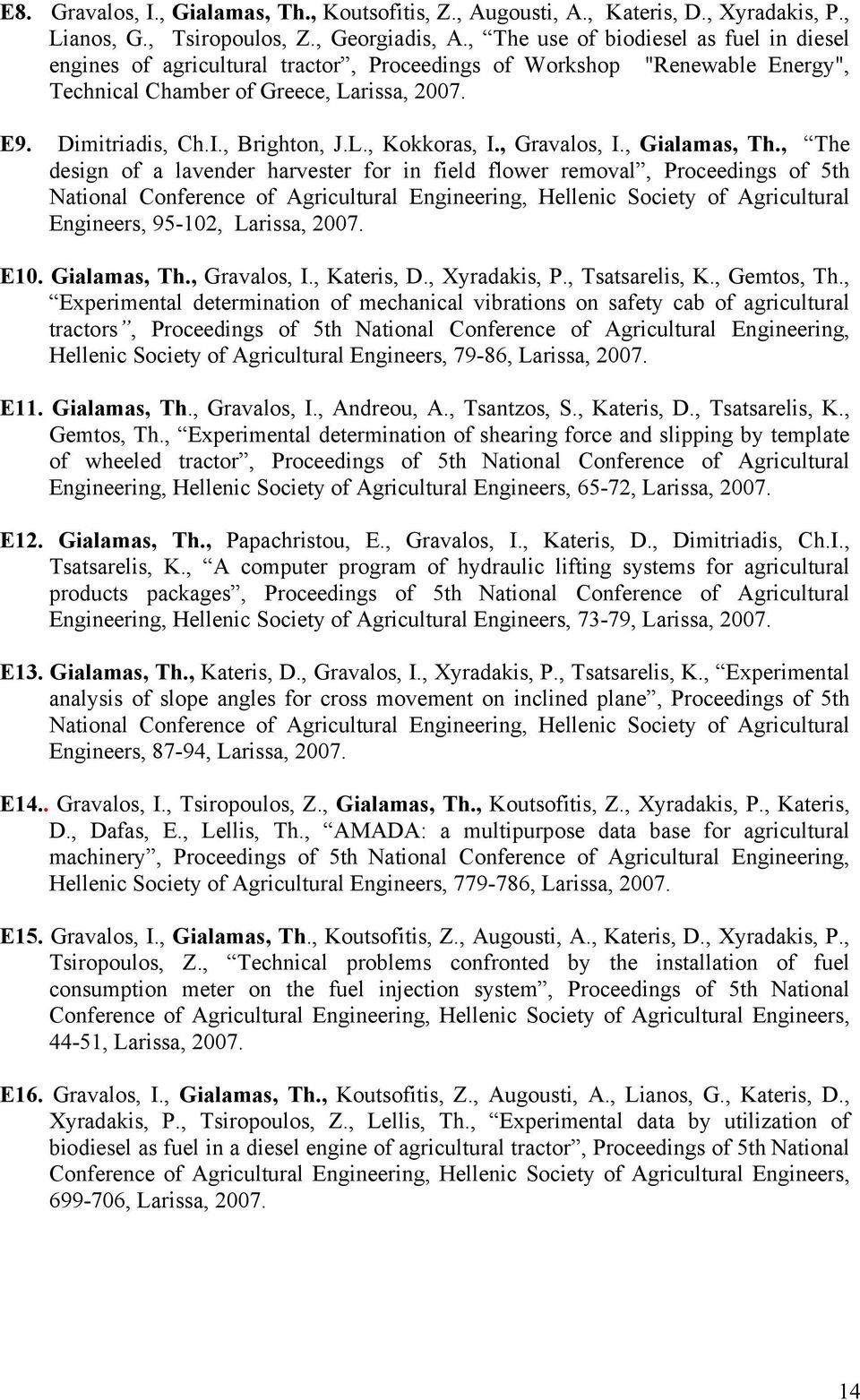 , Gravalos, Ι., Gialamas, Th.