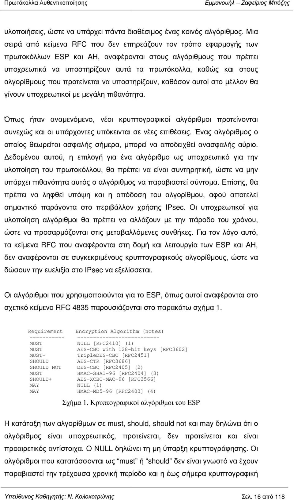 αλγορίθµους που προτείνεται να υποστηρίζουν, καθόσον αυτοί στο µέλλον θα γίνουν υποχρεωτικοί µε µεγάλη πιθανότητα.