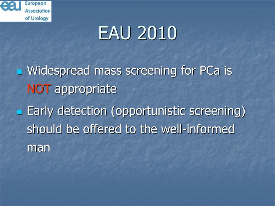 detection (opportunistic screening)