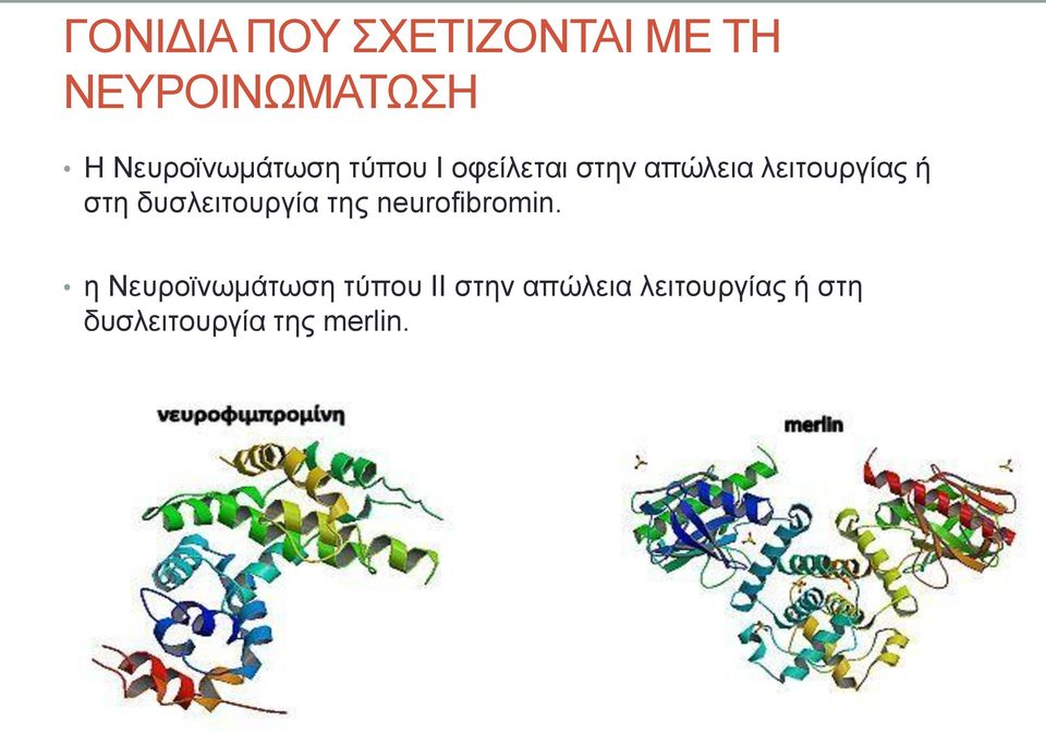 λειτουργίας ή στη δυσλειτουργία της neurofibromin.