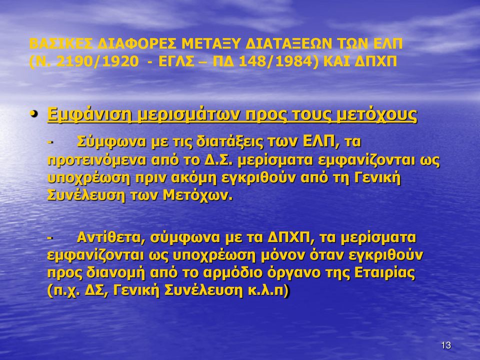 τα προτεινόμενα από το Δ.Σ.