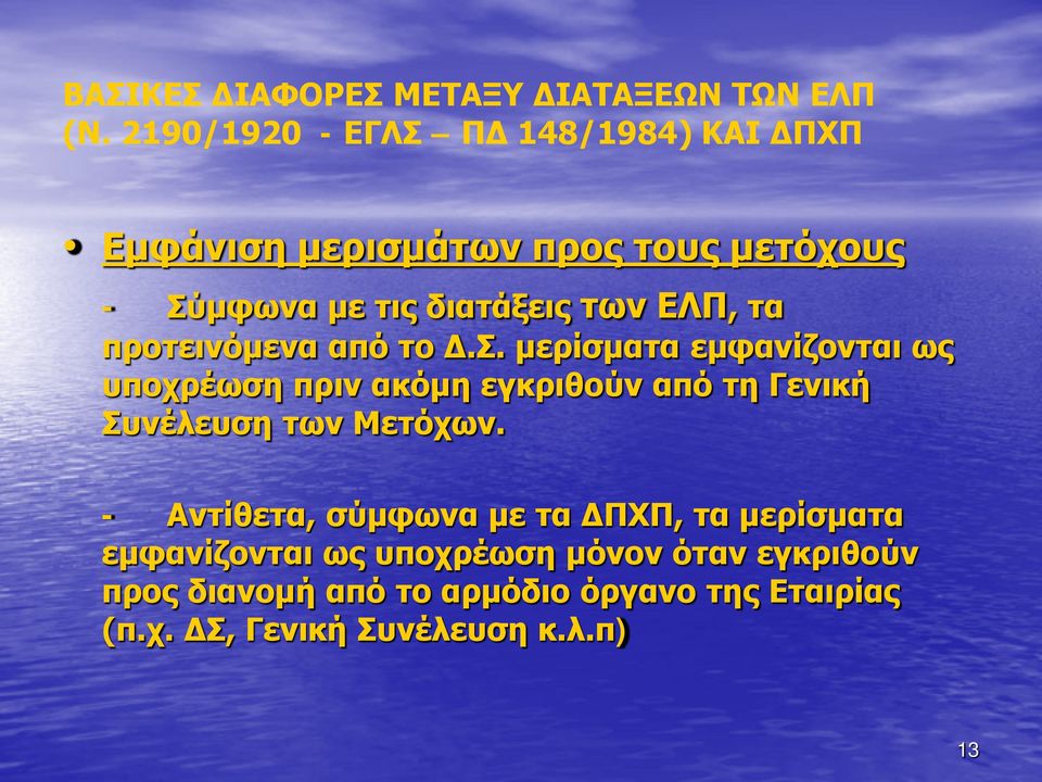 τα προτεινόμενα από το Δ.Σ.