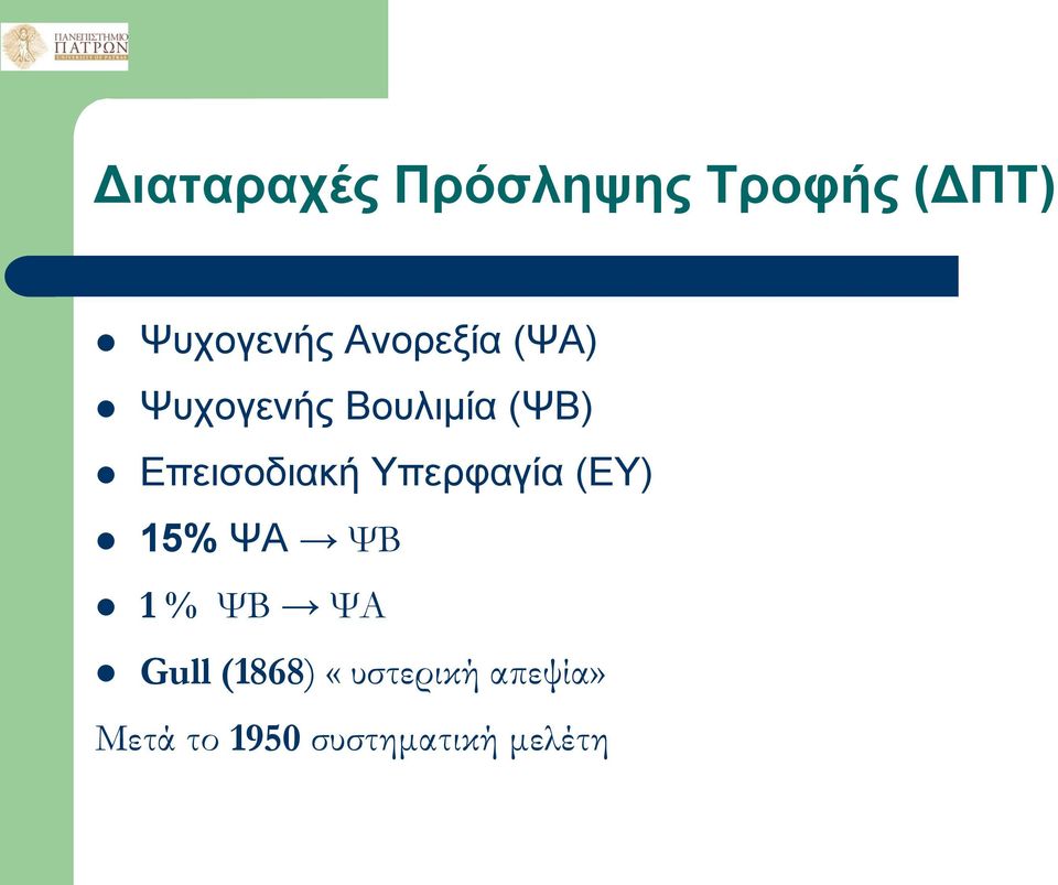 Επεισοδιακή Υπερφαγία (ΕΥ) 15% ΨΑ ΨΒ 1 % ΨΒ ΨΑ