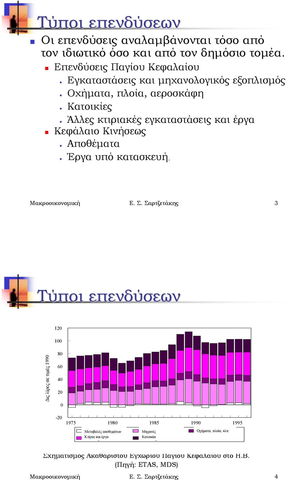 Κεφάλαιο Κινήσεως # Αποθέματα # Έργα υπό κατασκευή. Μακροοικονομική Ε. Σ.