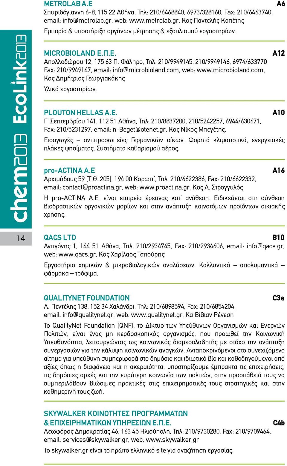 Φάληρο, Τηλ: 210/9949145, 210/9949146, 6974/633770 Fax: 210/9949147, email: info@microbioland.com, web: www.microbioland.com, Κος Δημήτριος Γεωργιακάκης Υλικά εργαστηρίων. PLOUTON HEL