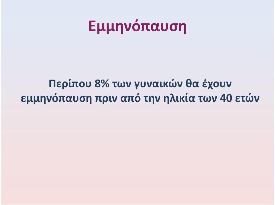 έχουν εμμηνόπαυση