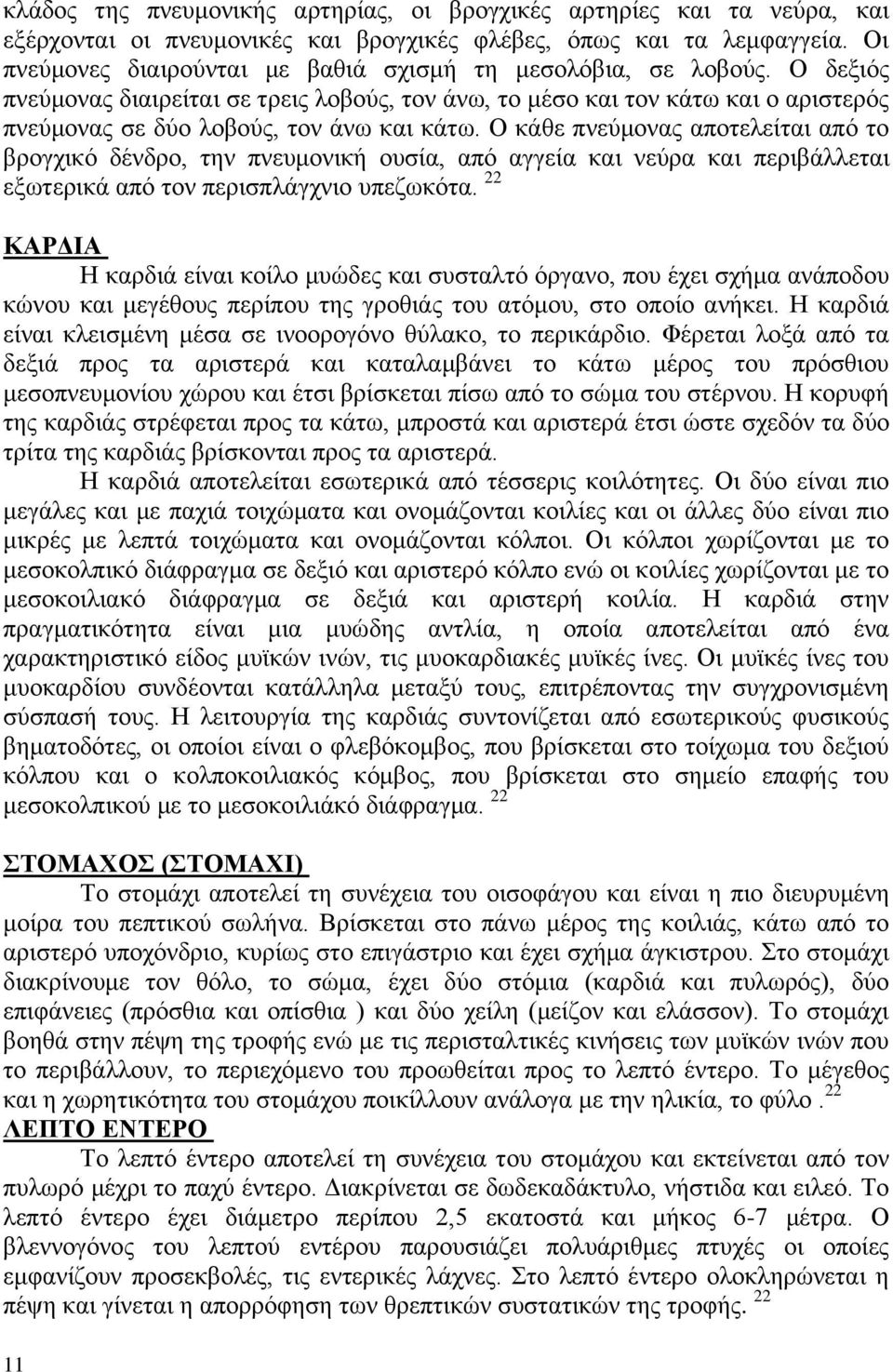 Ο δεξιός πνεύμονας διαιρείται σε τρεις λοβούς, τον άνω, το μέσο και τον κάτω και ο αριστερός πνεύμονας σε δύο λοβούς, τον άνω και κάτω.