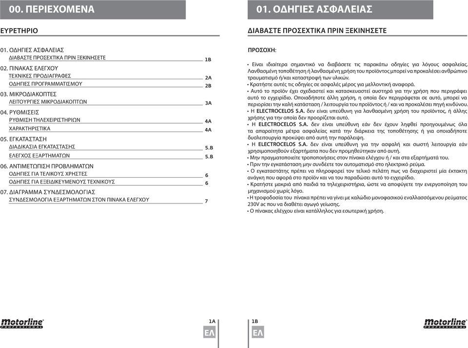 ΕΓΚΑΤΑΣΤΑΣΗ ΔΙΑΔΙΚΑΣΙΑ ΕΓΚΑΤΑΣΤΑΣΗΣ ΕΓΧΟΣ ΕΞΑΡΤΗΜΑΤΩΝ 06. ΑΝΤΙΜΕΤΩΠΙΣΗ ΠΡΟΒΛΗΜΑΤΩΝ ΟΔΗΓΙΕΣ ΓΙΑ ΤΙΚΟΥΣ ΧΡΗΣΤΕΣ ΟΔΗΓΙΕΣ ΓΙΑ ΕΞΕΙΔΙΚΕΥΜΕΝΟΥΣ ΤΕΧΝΙΚΟΥΣ 07.