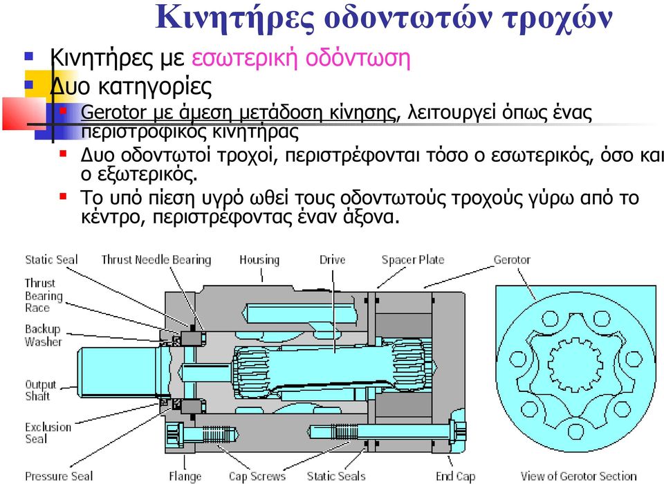 οδοντωτοί τροχοί, περιστρέφονται τόσο ο εσωτερικός, όσο και ο εξωτερικός.