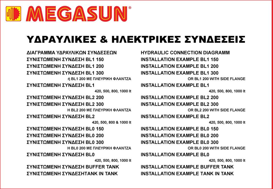 ΣΥΝΙΣΤΩΜΕΝΗ ΣΥΝΔΕΣΗ BL0 300 H BL0 200 ME ΠΛΕΥΡΙΚΗ ΦΛΑΝΤΖΑ ΣΥΝΙΣΤΩΜΕΝΗ ΣΥΝΔΕΣΗ BL0 ΣΥΝΙΣΤΩΜΕΝΗ ΣΥΝΔΕΣΗ BUFFER TANK ΣΥΝΙΣΤΩΜΕΝΗ ΣΥΝΔΕΣΗΤANK IN TANK HYDRAULIC CONNECTION DIAGRAMM INSTALLATION EXAMPLE