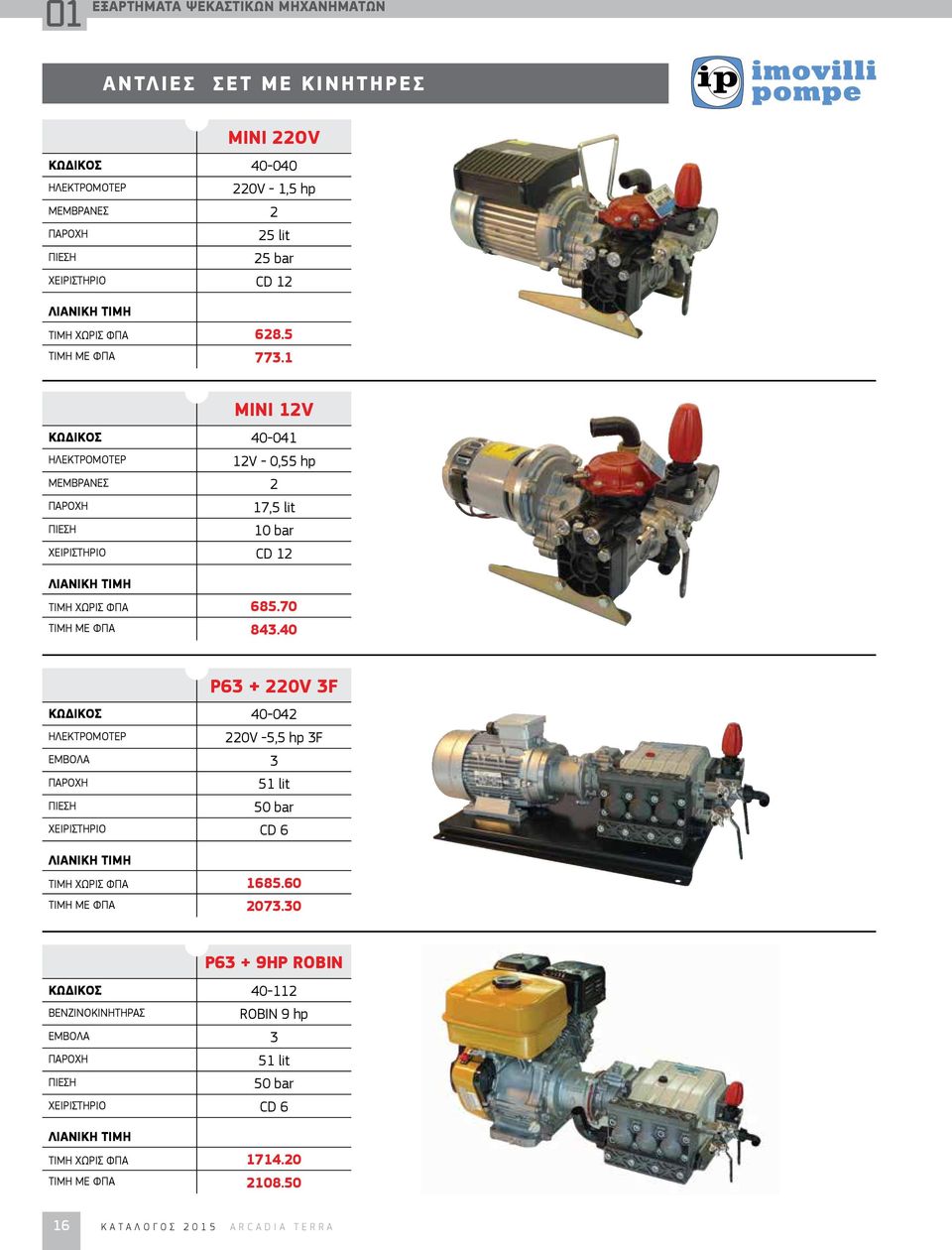 70 ΤΙΜΗ ΜΕ ΦΠΑ 843.40 P63 + 220V 3F ΚΩΔΙΚΟΣ 40-042 ΗΛΕΚΤΡΟΜΟΤΕΡ 220V -5,5 hp 3F ΕΜΒΟΛΑ 3 ΠΑΡΟΧΗ 51 lit ΠΙΕΣΗ 50 bar ΧΕΙΡΙΣΤΗΡΙΟ CD 6 ΤΙΜΗ ΧΩΡΙΣ ΦΠΑ 1685.