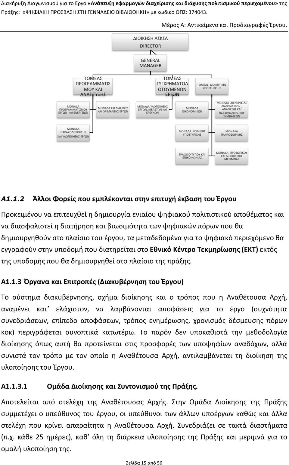 που θα δημιουργηθεί στο πλαίσιο της πράξης. Α1.