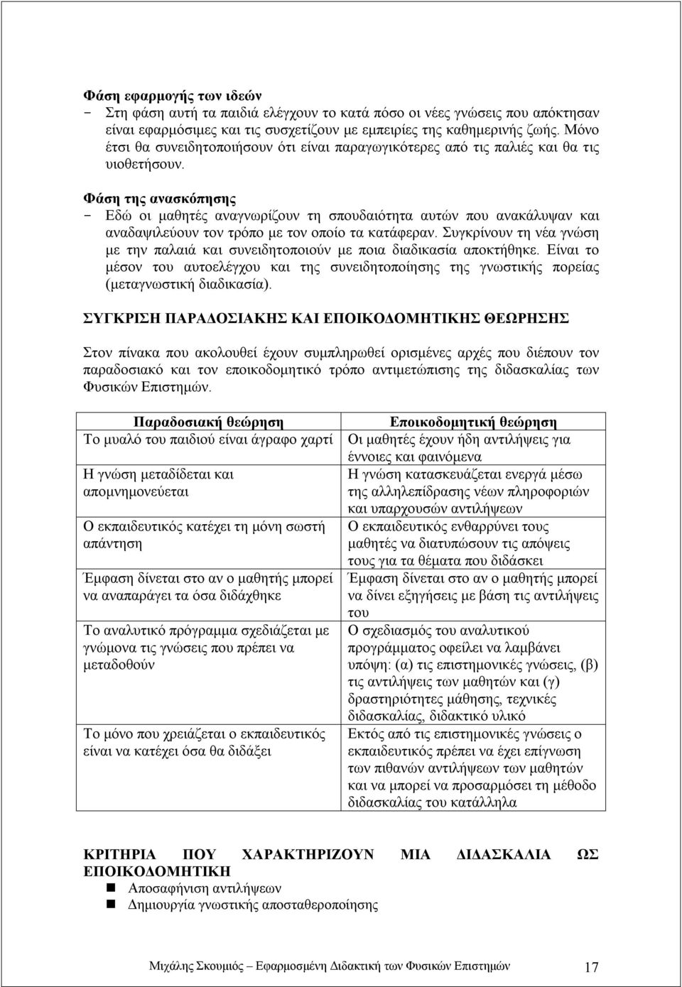 Φάση της ανασκόπησης Εδώ οι μαθητές αναγνωρίζουν τη σπουδαιότητα αυτών που ανακάλυψαν και αναδαψιλεύουν τον τρόπο με τον οποίο τα κατάφεραν.