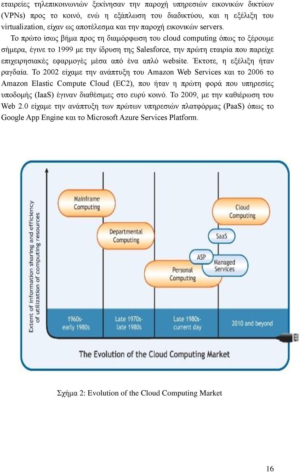 Το πρώτο ίσως βήμα προς τη διαμόρφωση του cloud computing όπως το ξέρουμε σήμερα, έγινε το 1999 με την ίδρυση της Salesforce, την πρώτη εταιρία που παρείχε επιχειρησιακές εφαρμογές μέσα από ένα απλό