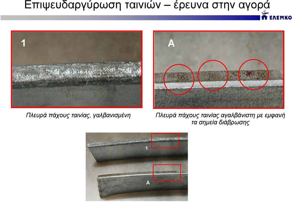 γαλβανισμένη Πλευρά πάχους ταινίας