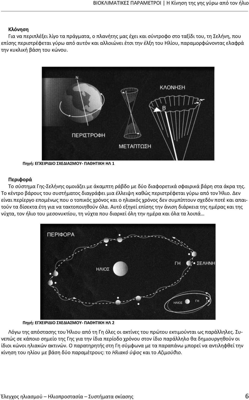 Πηγή: ΕΓΧΕΙΡΙΔΙΟ ΣΧΕΔΙΑΣΜΟΥ- ΠΑΘΗΤΙΚΗ ΗΛ 1 Περιφορά Το σύστημα Γης-Σελήνης ομοιάζει με άκαμπτη ράβδο με δύο διαφορετικά σφαιρικά βάρη στα άκρα της.