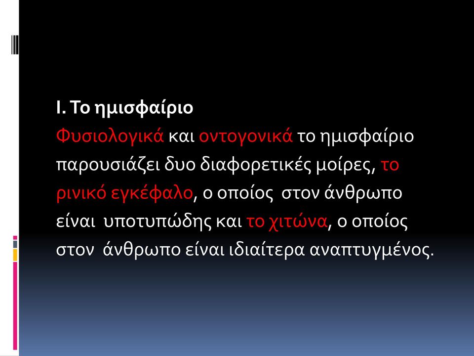 ρινικό εγκέφαλο, ο οποίος στον άνθρωπο είναι